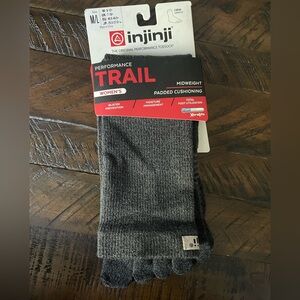 NWT! Injinji Women’s Performance Trail Midweight Padded Cushioning Toe Socks M/L